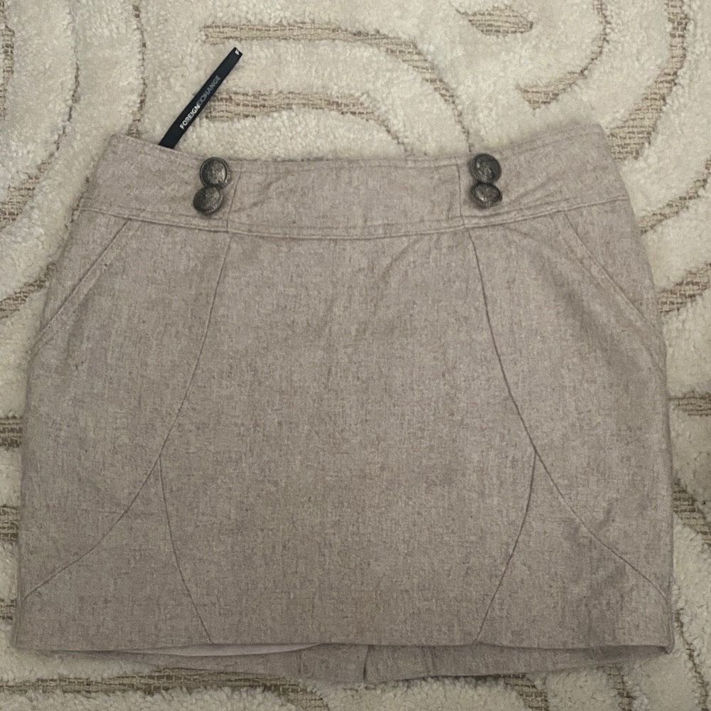 Foreign Exchange Tan Mini Skirt